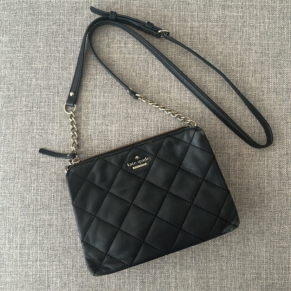 Quilted black Kate Spade bag